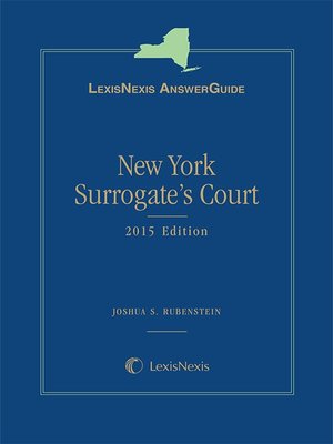 cover image of LexisNexis AnswerGuide: New York Surrogate's Court